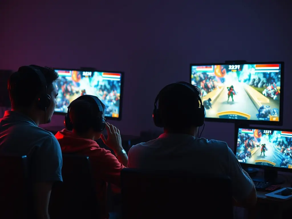 A dynamic scene of users interacting and competing in a live multiplayer game on the Free Tiger Game platform, emphasizing the platform's community aspect.